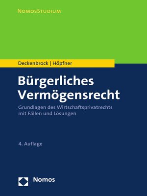 cover image of Bürgerliches Vermögensrecht